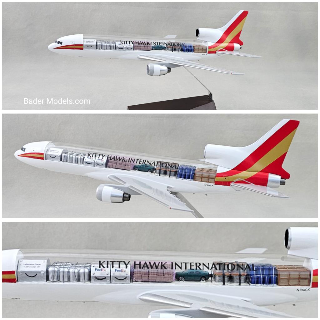 Kalitta Air (Kitty Hawk) - L1011-200F Tristar - (1:144) - 180° Clear Top